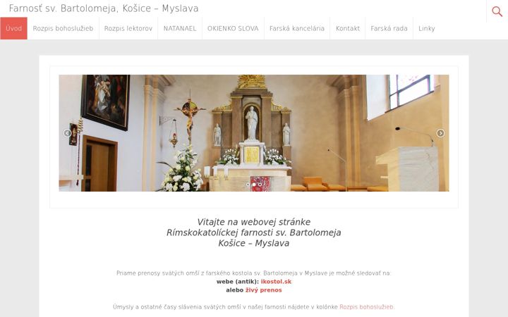 Screenshot of farnostmyslava.sk