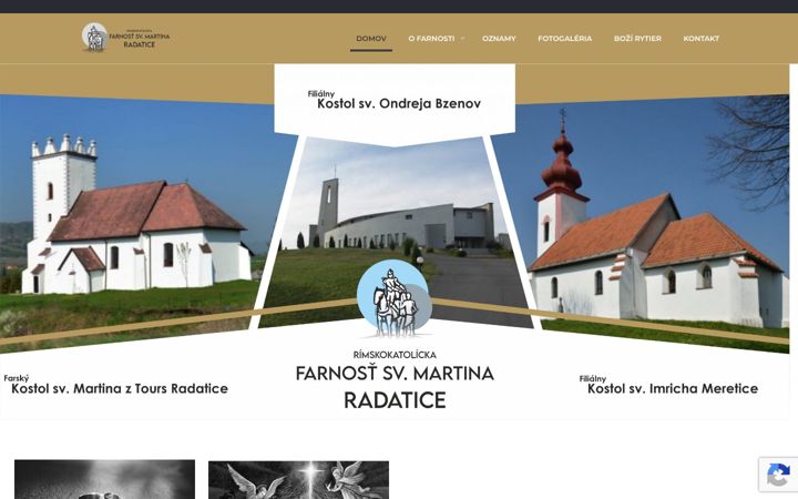 Screenshot of farnostradatice.sk