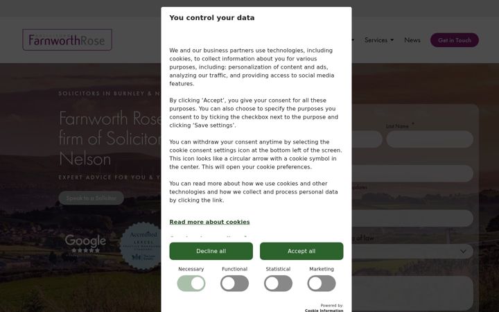 Screenshot of farnworthrose.co.uk