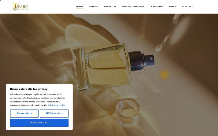 Captura de ecrã de farocosmetics.it