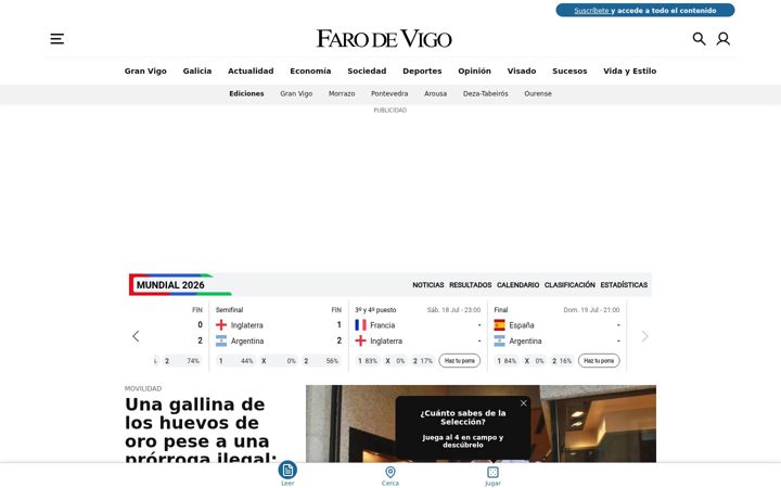 Ekraanipilt saidist farodevigo.es