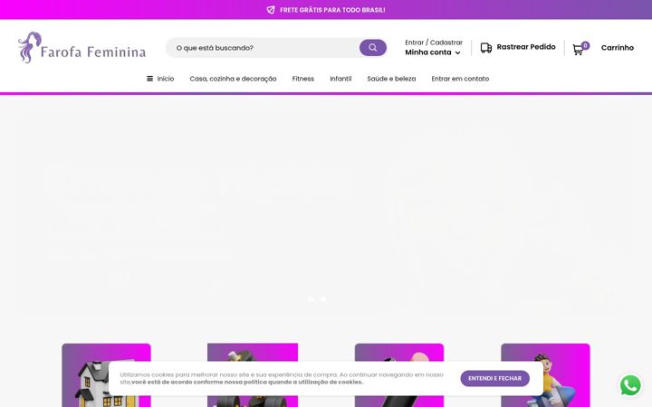 Screenshot of farofafeminina.com