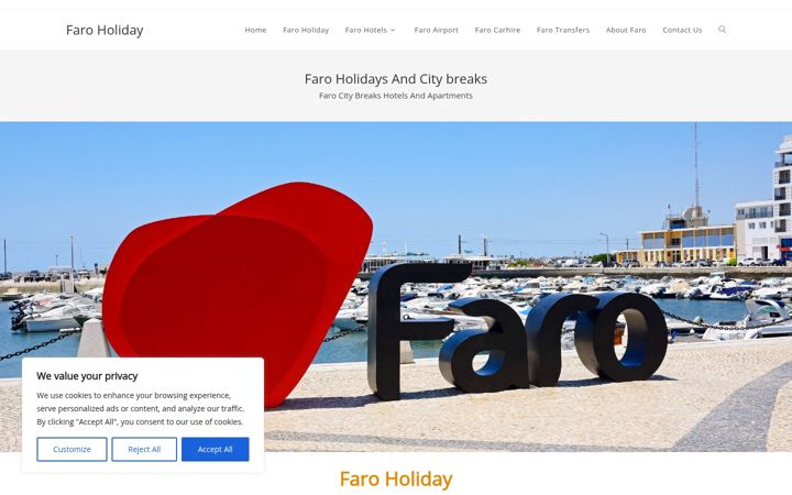 Screenshot of faroholiday.com