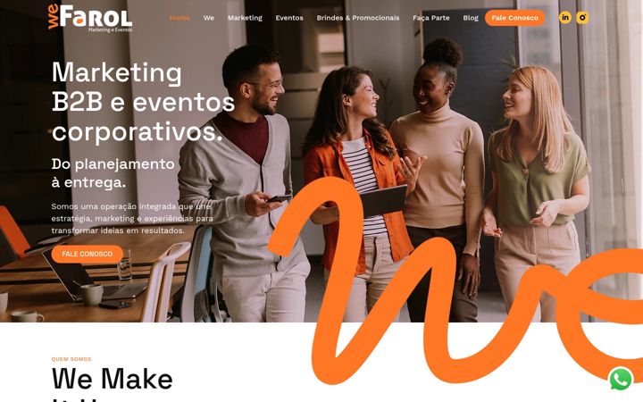 Screenshot of faroleventos.com.br