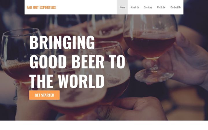 Screenshot of faroutexporters.com