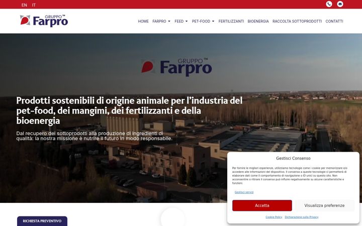 Posnetek zaslona farpro.it