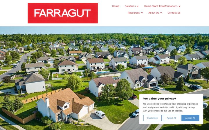 Screenshot of farragut.com