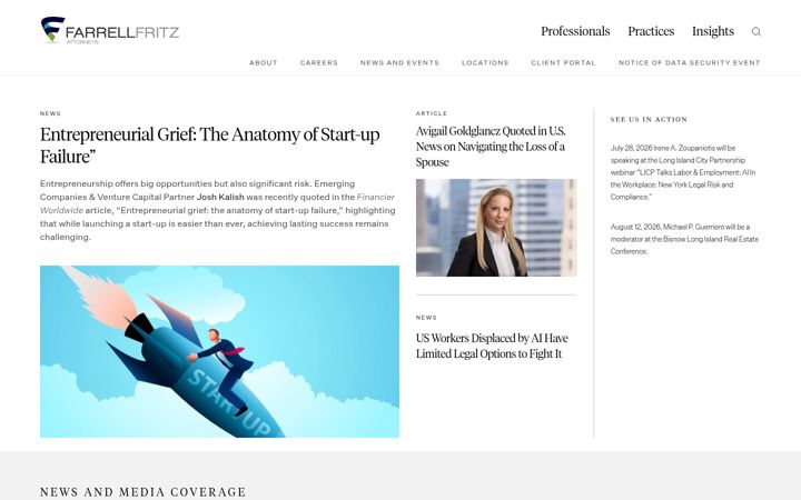 Snimka zaslona za farrellfritz.com