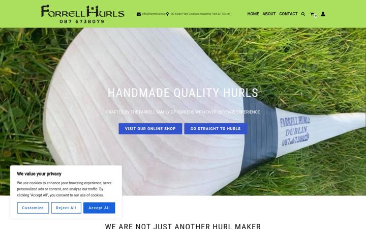Ekrano kopija farrellhurls.ie
