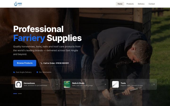Screenshot of farrierschoice.uk