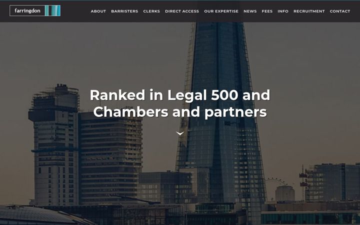Screenshot of farringdon-law.co.uk