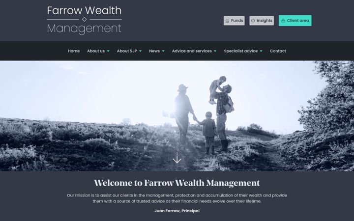Zrzut ekranu farrowwealth.co.uk