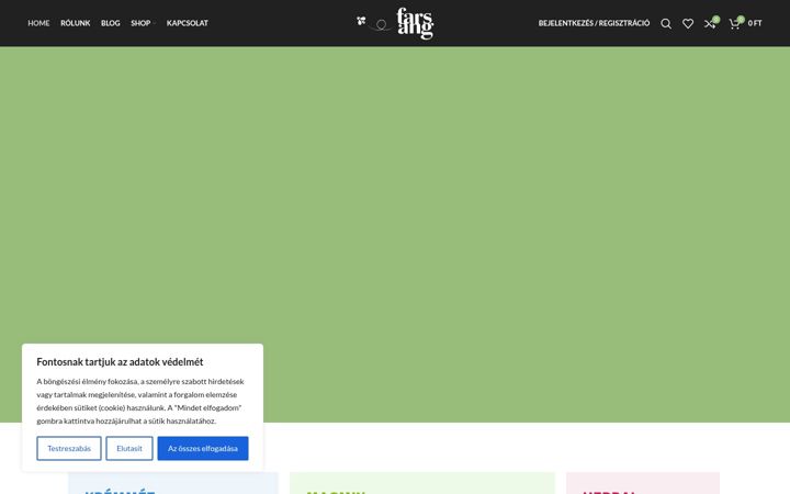 Screenshot of farsangshop.hu