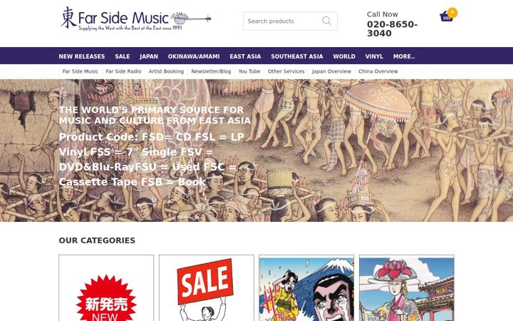 Screenshot of farsidemusic.com