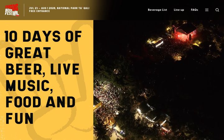 Screenshot of farsonsbeerfestival.com