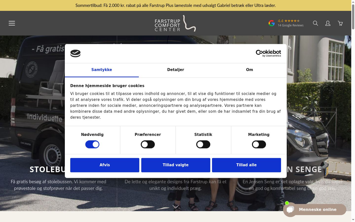 Snímka obrazovky banera súhlasu zobrazeného pred akoukoľvek interakciou