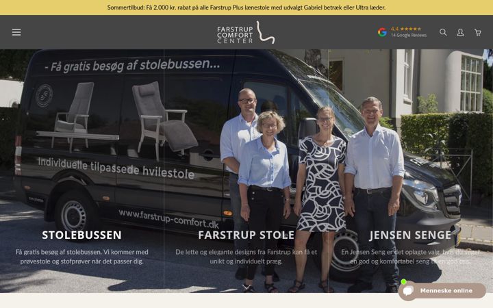 Screenshot of farstrup-comfort.dk