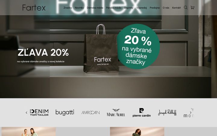 Snimka zaslona za fartex.sk