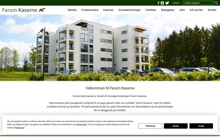 Screenshot of farumkaserne.dk