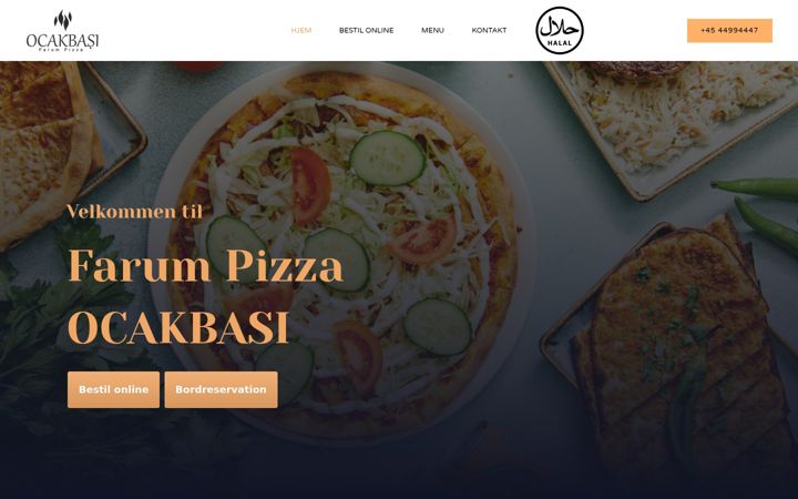 Screenshot of farumpizza.dk