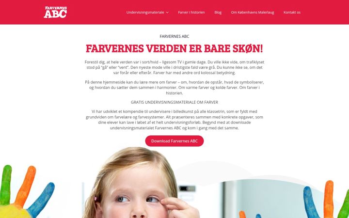 Screenshot of farvernesabc.dk