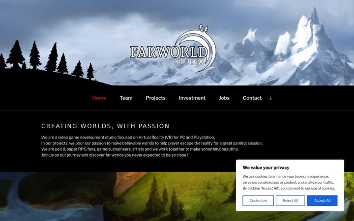 Screenshot of farworld-studio.net