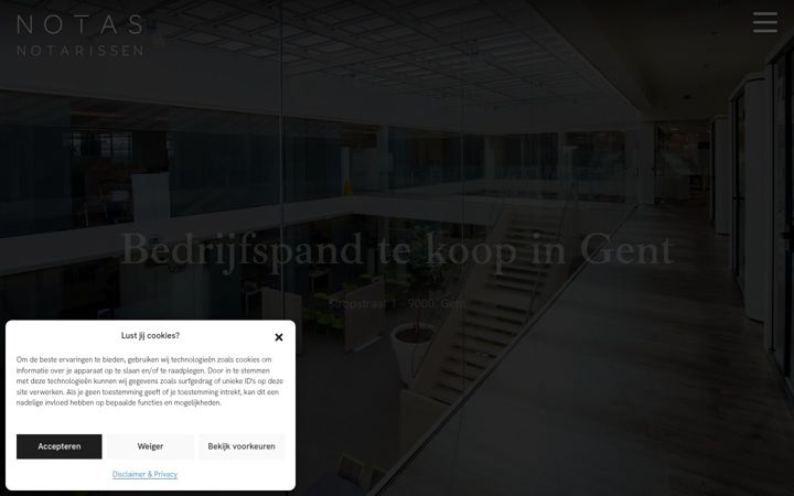Screenshot of farysgebouw.be