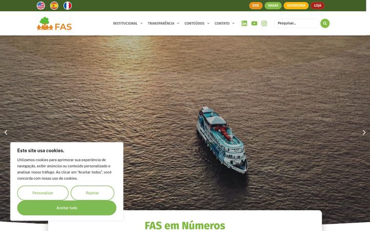 Screenshot of fas-amazonia.org