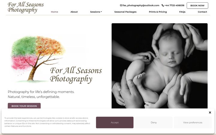Screenshot of fas-photography.co.uk