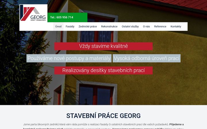 Screenshot of fasady-georg.cz