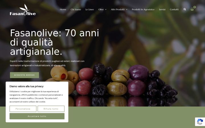 Posnetek zaslona fasanolive.it