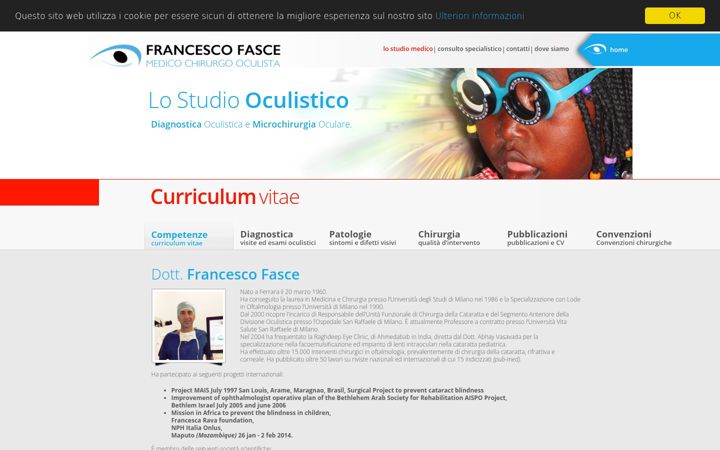 Screenshot of fasceoculista.it