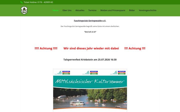Screenshot of faschingsclub-geringswalde.de