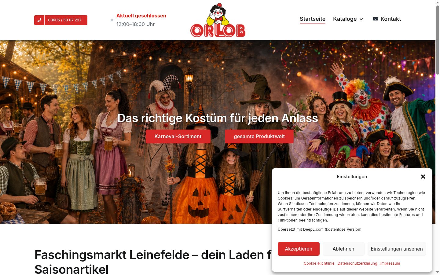 Screenshot tal-banner tal-kunsens muri qabel kwalunkwe interazzjoni