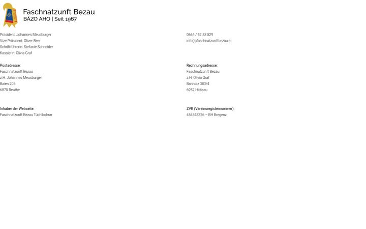 Screenshot of faschnatzunftbezau.at