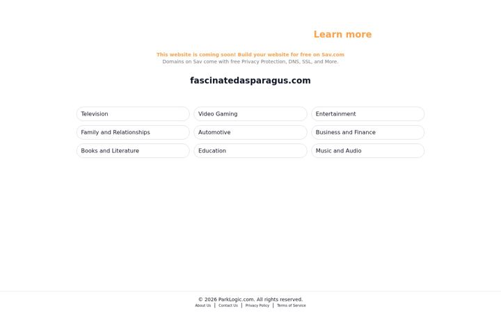 Screenshot of fascinatedasparagus.com
