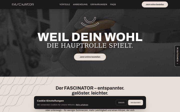 Screenshot of fascinator.at