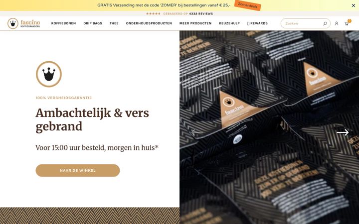 Screenshot of fascino-coffee.com