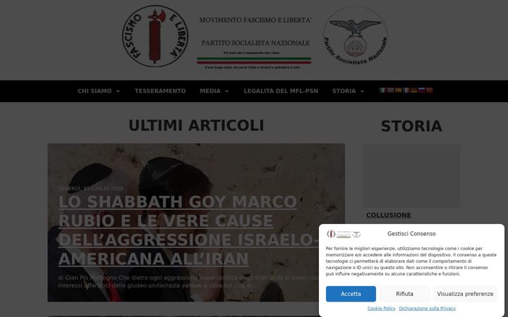 Screenshot of fascismoeliberta.it