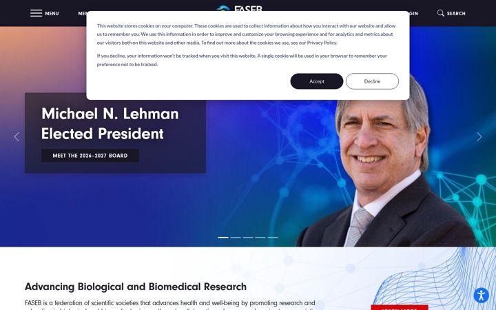Screenshot of faseb.org