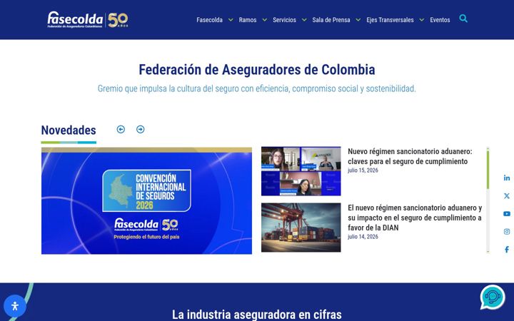 Screenshot of fasecolda.com