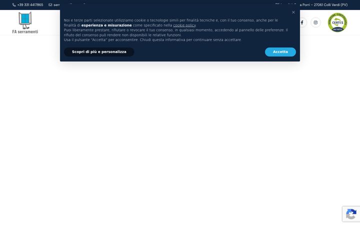 Screenshot of faserramenti-fabioazzaretti.it
