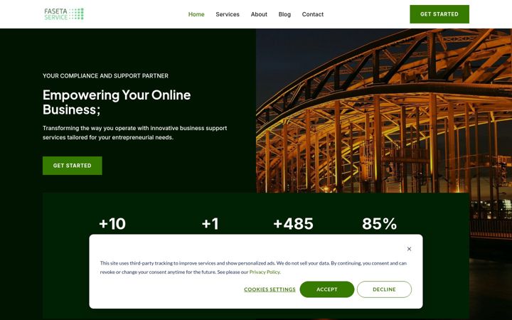 Screenshot of faseta.net