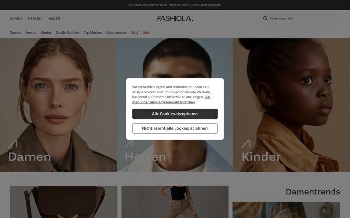 Screenshot of fashiola.de
