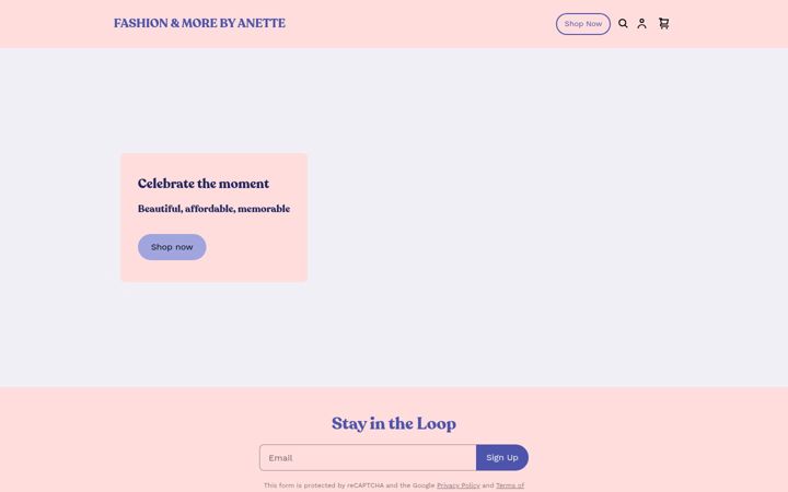 Screenshot of fashion-and-more-by-anette.com