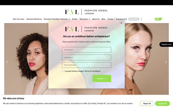 Screenshot of fashion-angel.co.uk