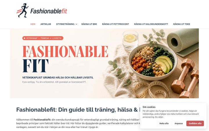 Screenshot of fashionablefit.nu
