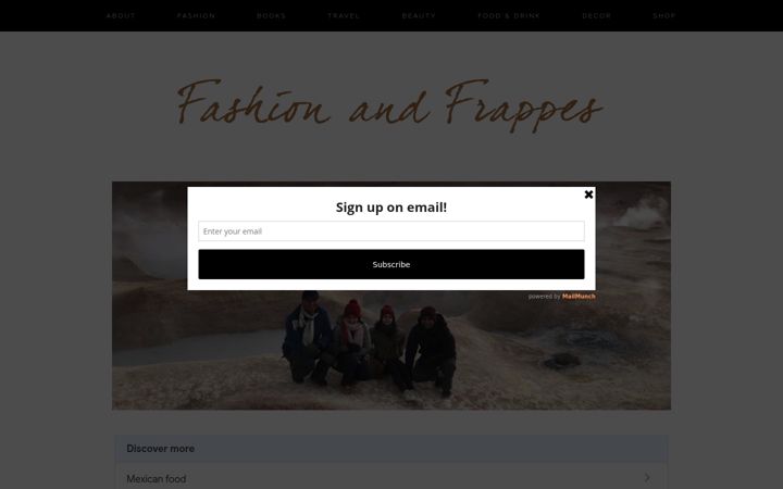 Screenshot of fashionandfrappes.com