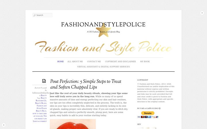 Screenshot of fashionandstylepolice.com