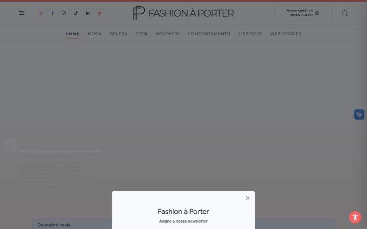 Screenshot of fashionaporter.com.br
